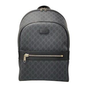 Gucci Backpack GG Supreme Black Leather